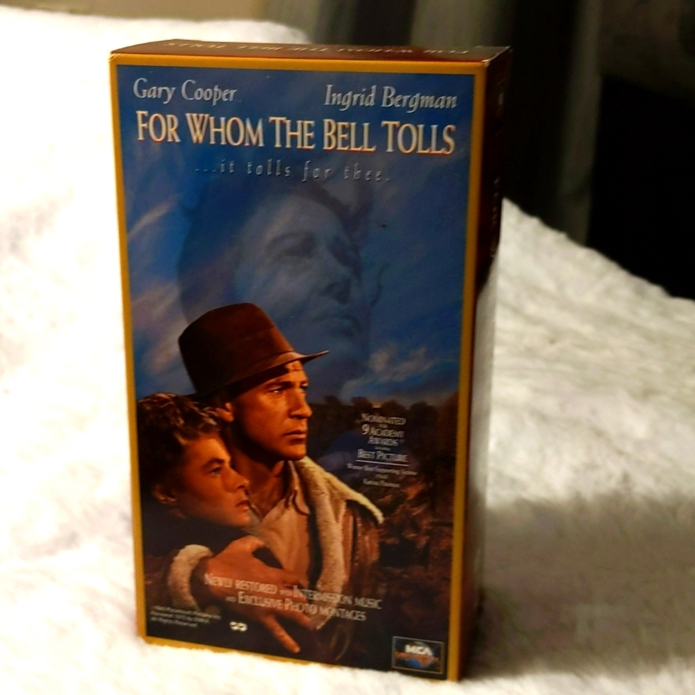 💵2/$10 Bundle & Save💵 VHS| For Whom The Bell Tolls, Starring Gary Cooper
